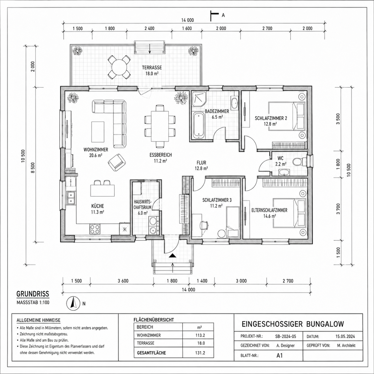 Grundriss und Planung